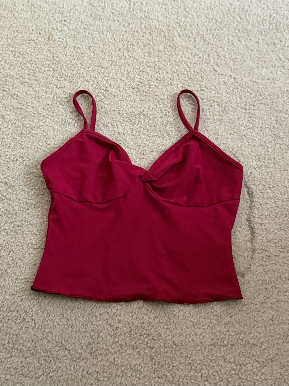 SHEIN Wine Red Spaghetti Strap Cami Top